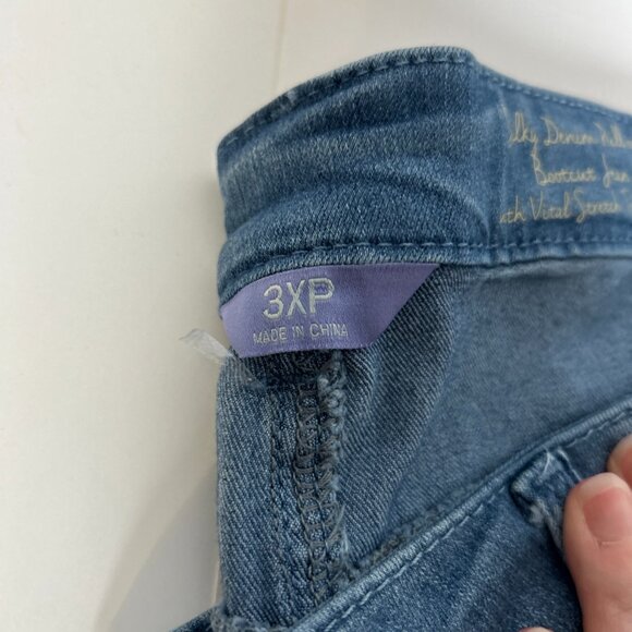 Hot In Hollywood Women's Size 3XP Blue Silky Pull On Bootcut Stretch Denim Jeans - Picture 4 of 13
